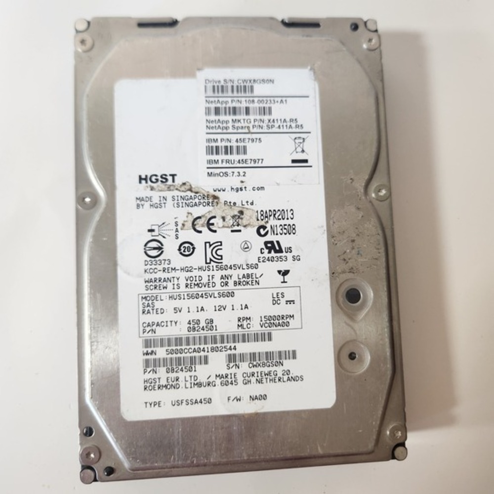 HGST Ultrastar 15K600 450GB 15K RPM SAS 6Gb/s 3.5" Hard‎ Drive HUS156045VLS600